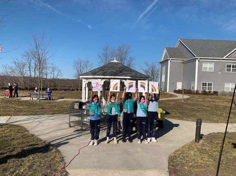 Girl Scouts Make Visit To Wall Township Seniors
