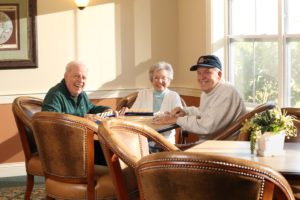 healthy seniors enjoying time together