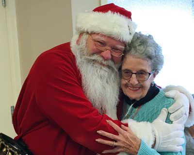 image of santa jim with resident