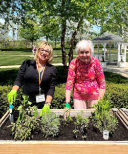 people gardening at sunnyside manor