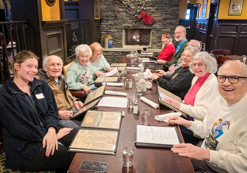 assisted living residents at lunch