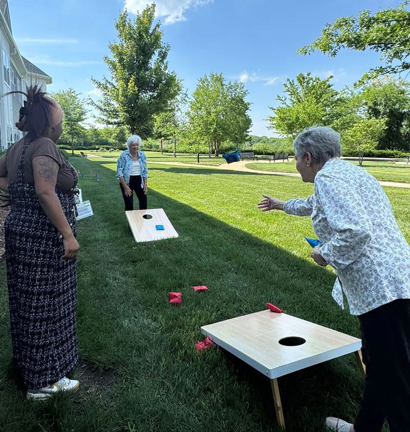 image of outdoor fun at sunnyside manor