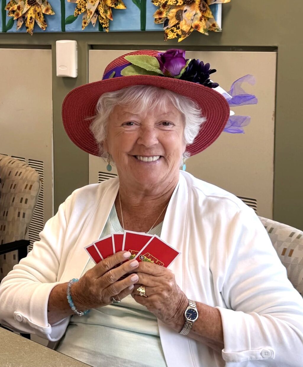 image of stylish resident at sunnyside manor senior living in wall, nj